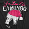 Womens Fa La La Lamingo Tshirt Funny Christmas Santa Hat Flamingo Tee