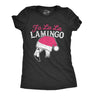 Womens Fa La La Lamingo Tshirt Funny Christmas Santa Hat Flamingo Tee