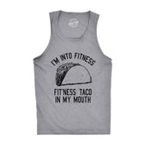 Mens Fitness Taco In My Mouth Tanktop Funny Shirt