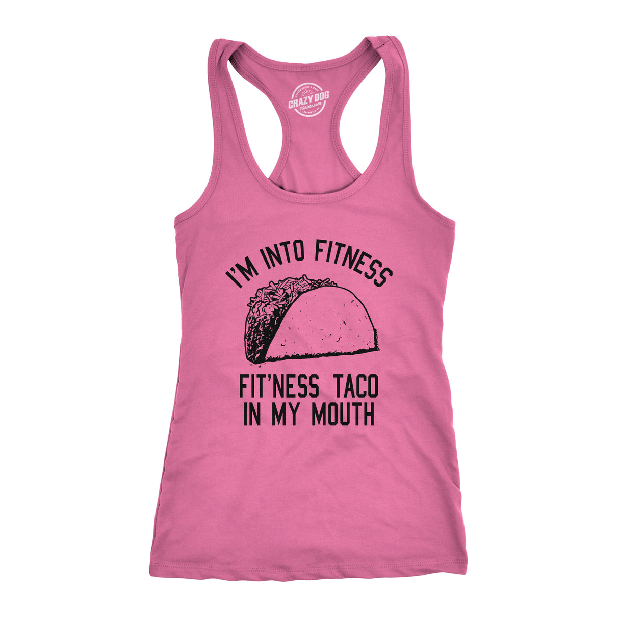 Womens Tank Fitness Taco In My Mouth Tanktop Funny Shirt