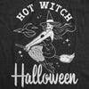 Womens Hot Witch Halloween Tshirt Funny Spooky Broomstick Tee