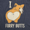 Womens I Heart Furry Butts Tshirt Funny Corgi Dog Butt Tee