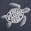 Womens Keep The Sea Plastic Fre Tshirt Cute Sea Turtle Earth Day  Tee