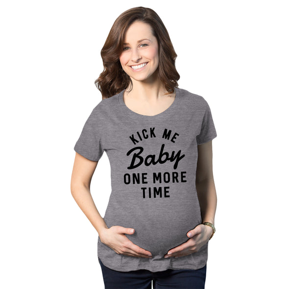 Maternity Kick Me Baby One More Time Tshirt Funny Pregnant Song Lyrics Tee
