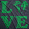 Womens Love Planet Earth Tshirt Cute Environmental Awareness Tee