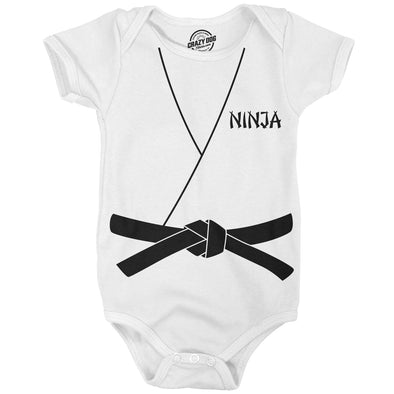 Creeper Ninja Baby Bodysuit Funny Karate Costume Jumper