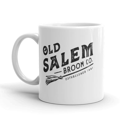 Old Salem Broom Company Coffee Mug Funny Halloween Witch Ceramic Cup-11oz