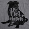 Womens Pug Mom T Shirt Funny Gift for Dog Mom Pet Owner Lover Vintage Graphic