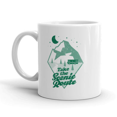 Take The Scenic Route Coffee Mug Funny Outdoor Camping Ceramic Cup-11oz