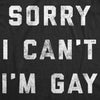 Womens Sorry I Cant Im Gay Tshirt Funny LGBT Pride Tee