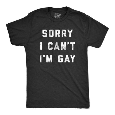 Sorry I Can't I'm Gay Men's Tshirt