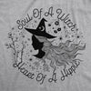 Womens Soul Of A Witch Heart Of A Hippie Tshirt Funny Halloween Tee