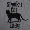 Womens Spooky Cat Lady Tshirt Funny Black Cat Halloween Tee