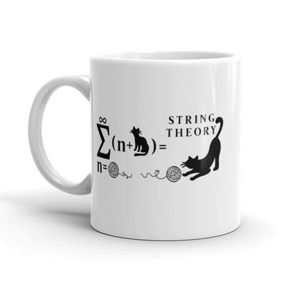 String Theory Coffee Mug Funny Nerdy Cat Math Ceramic Cup-11oz