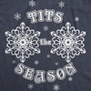 Womens Tits The Season Tshirt Funny Winter Christmas Boobs Tee