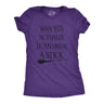 Womens Why Yes I Can Drive A Stick Funny Halloween Witch Sarcastic Cute T shirt