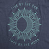 Womens Live By The Sun Love By The Moon Cool Beach Tee Vacation T Shirt