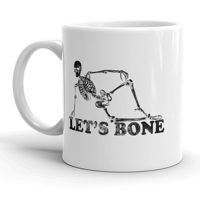 Lets Bone Mug Funny Skeleton Halloween Coffee Cup - 11oz