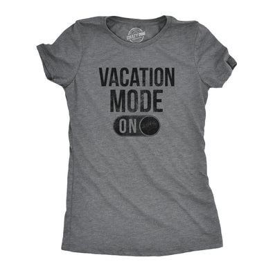 Womens Vacation Mode On Tshirt Funny Spring Break Tee