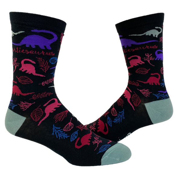 Women's Auntiesaurs Socks Funny Dinosaur Flowers Plants Aunt Family Graphic Novelty Footwear
