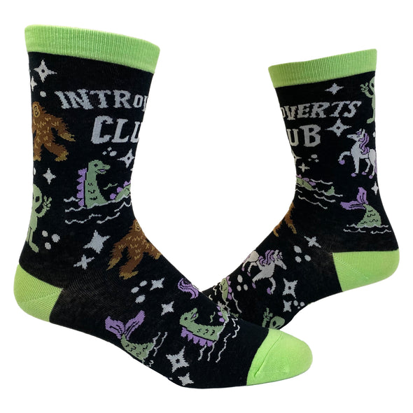 Women's Introverts Club Socks Funny Day Dreamer Loner Unicorn UFO Footwear