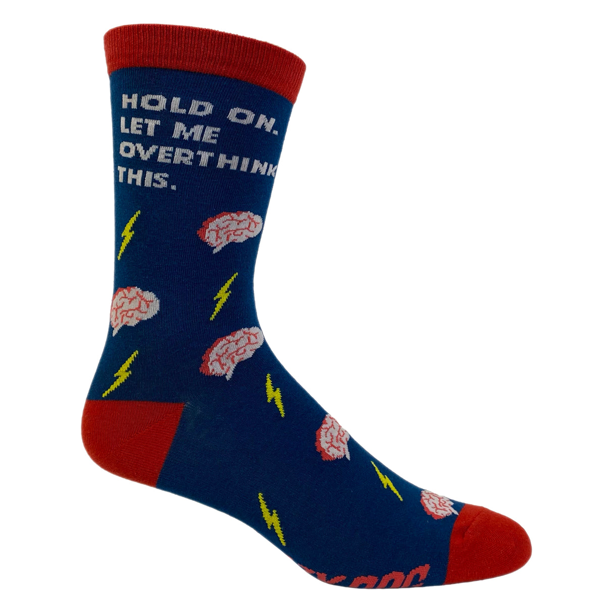 Women's Hold On Let Me Overthink This Socks Funny Sarcastic Anixeity Graphic Novelty Footwear