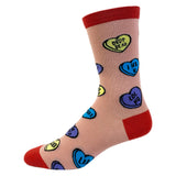 Women's Offensive Candy Heart Socks Funny Valentines Day Insult Graphic Novelty Footwear