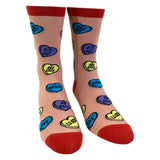 Women's Offensive Candy Heart Socks Funny Valentines Day Insult Graphic Novelty Footwear