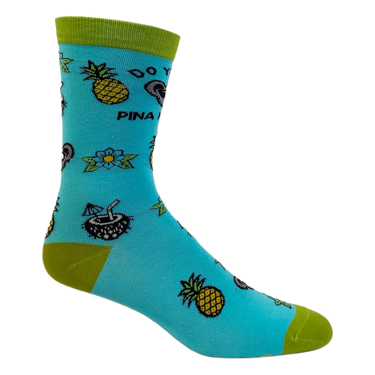 Women's Do You Like Pina Koalas Socks Funny Koala Bear Pineapple Silly Graphic Footwear