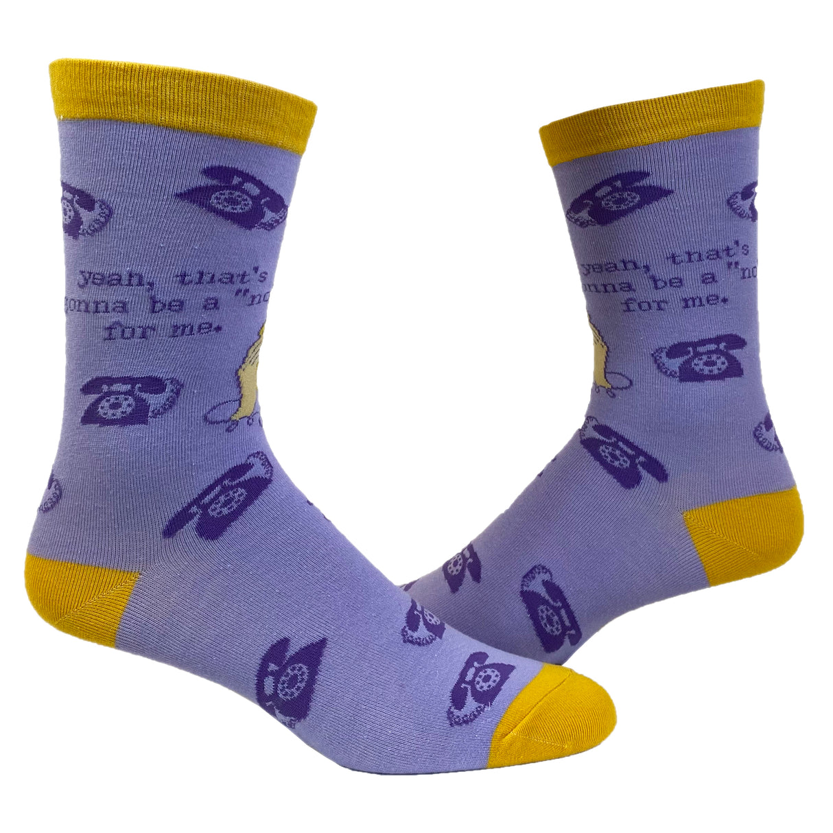 Women's Yeah, That's Gonna Be A No For Me Socks Funny Lazy Introvert Graphic Novelty Footwear