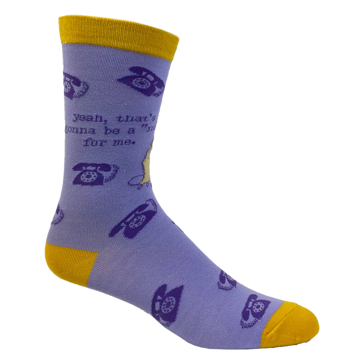 Women's Yeah, That's Gonna Be A No For Me Socks Funny Lazy Introvert Graphic Novelty Footwear