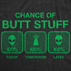 100% Chance Of Butt Stuff Men's Tshirt