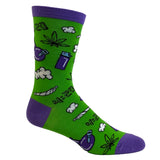 Women's 420 Weed Socks Funny Marijuana Pot Graphic Novelty High Footwear