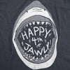 Youth Happy 4th of Jawly Tshirt Funny 4th of July Shark Independence Day Graphic Tee