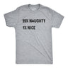 Mens 99% Naughty 1% Nice Tshirt Funny Christmas Party Graphic Novelty Holiday Tee