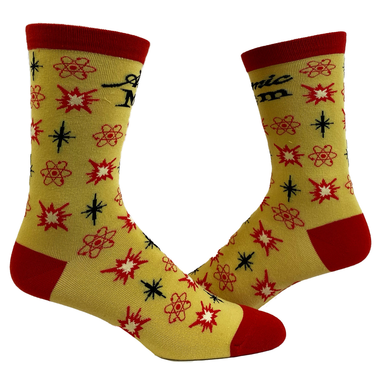 Women's Atomic Mom Socks Funny Nerdy Science Atoms Graphic Novelty Footwear