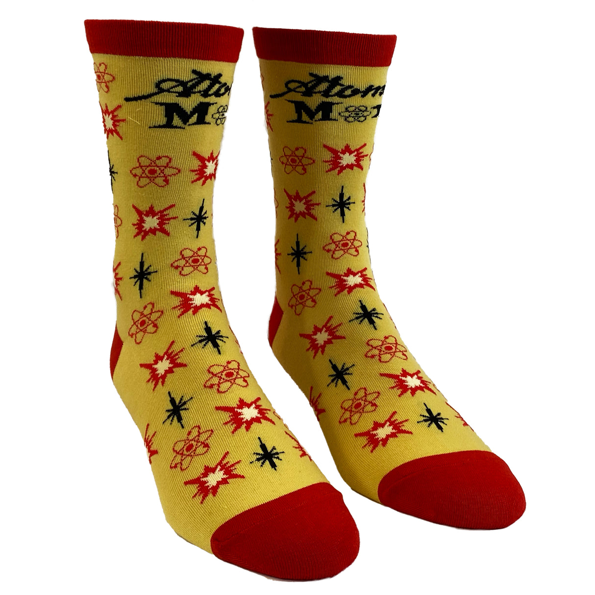 Women's Atomic Mom Socks Funny Nerdy Science Atoms Graphic Novelty Footwear