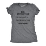 Womens The Auntie Code T shirt Funny Gift for Aunt Sarcastic Novelty Graphic Tee