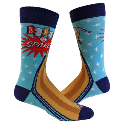 Men's Balls To Spare Socks Funny Bowling Humor Sports Novelty Graphic Footwear