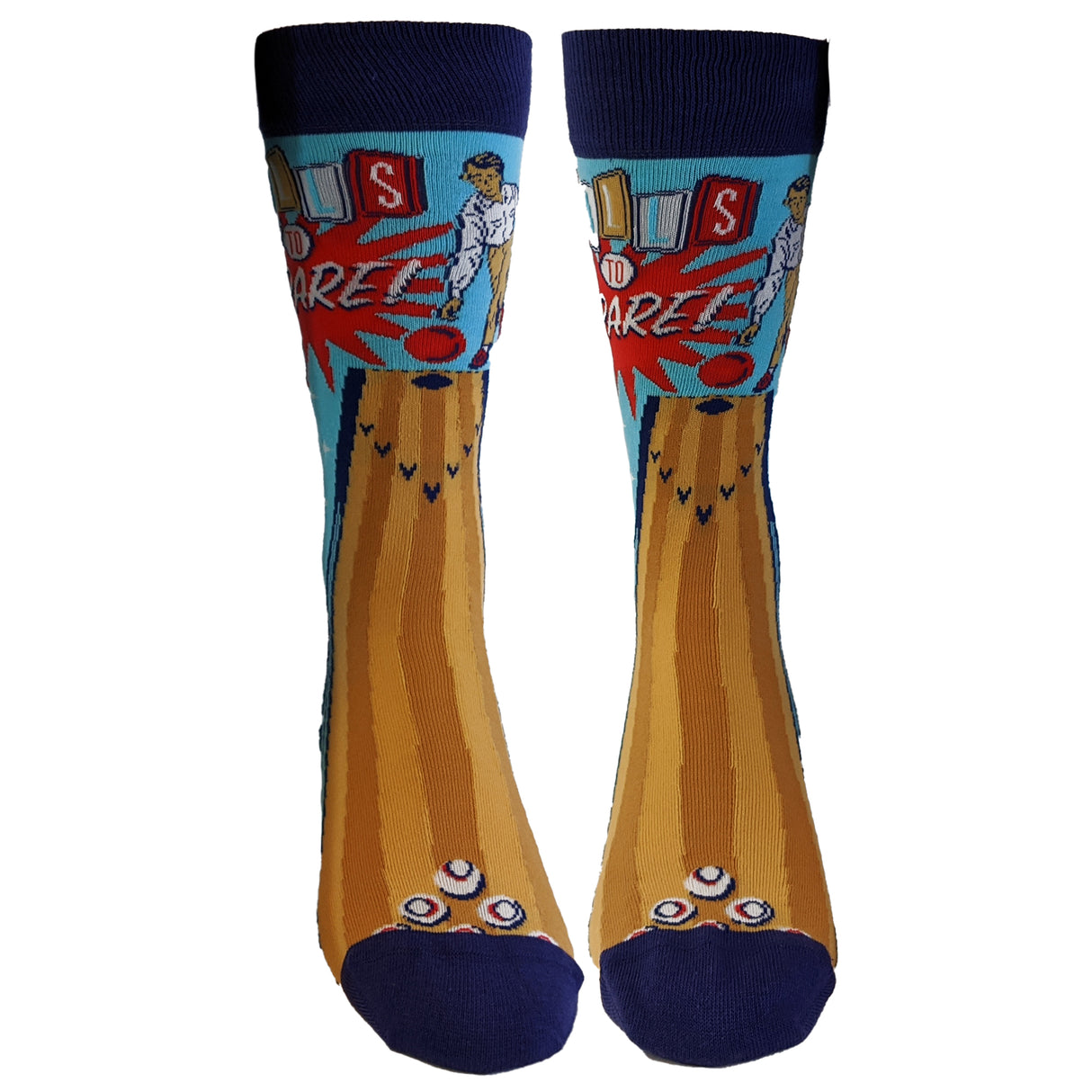 Men's Balls To Spare Socks Funny Bowling Humor Sports Novelty Graphic Footwear