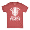 Mens Baseball Is My Favorite Season Tshirt Funny Summer Sports Softball Novelty Tee