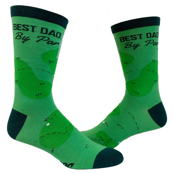 Men's Best Dad By Par Socks Funny Fathers Day Golf Novelty Graphic Footwear