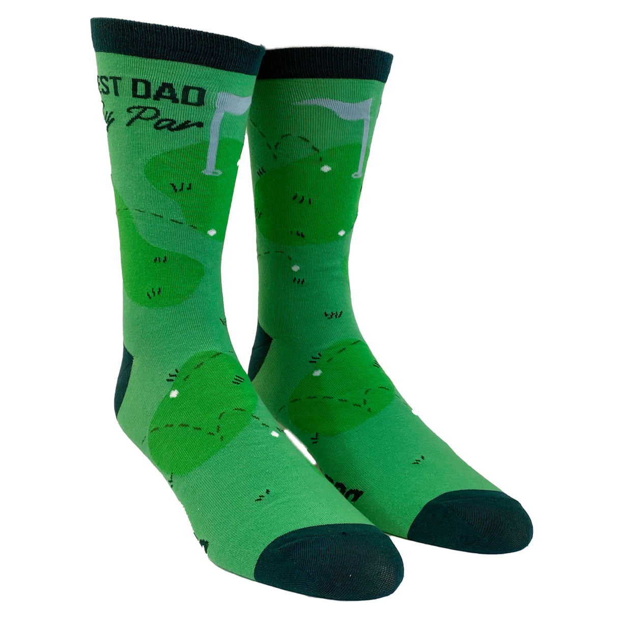 Men's Best Dad By Par Socks Funny Fathers Day Golf Novelty Graphic Footwear