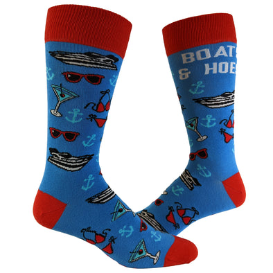 Men's Boats And Hoes Socks Funny Movie Quote Martini Sunglasses Graphic Humor Footwear