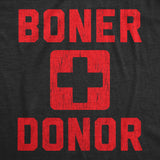 Mens Boner Donor Tshirt Funny Sarcastic Sex Erection Graphic Novelty Tee