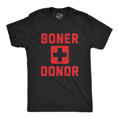 Mens Boner Donor Tshirt Funny Sarcastic Sex Erection Graphic Novelty Tee