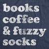Womens Books Coffee And Fuzzy Socks T shirt Funny Gift for Her Cottage Lake Tee
