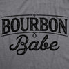 Womens Bourbon Babe Tshirt Funny Whiskey Drinking Party Novelty Graphic Tee