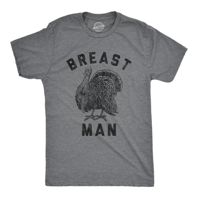 Mens Breast Man Tshirt Funny Thanksgiving Dinner Turkey Day Graphic Novelty Tee
