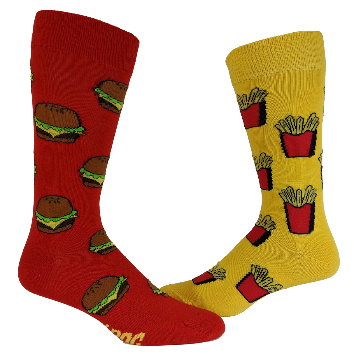 Women's Burger And Fries Socks Funny Junk Food Backyard Cookout Vintage Novelty Footwear